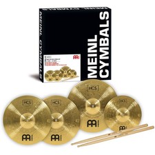 Becken-Set Meinl HCS Three for free Cymbal Set (13HH/14C/10S) Cymbal Set + Stick
