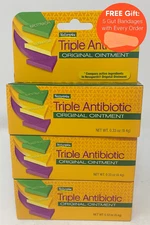 3X NATUREPLEX TRIPLE ANTIBIOTIC OINTMENT Prevent Infection 1.5 OZ MADE IN USA