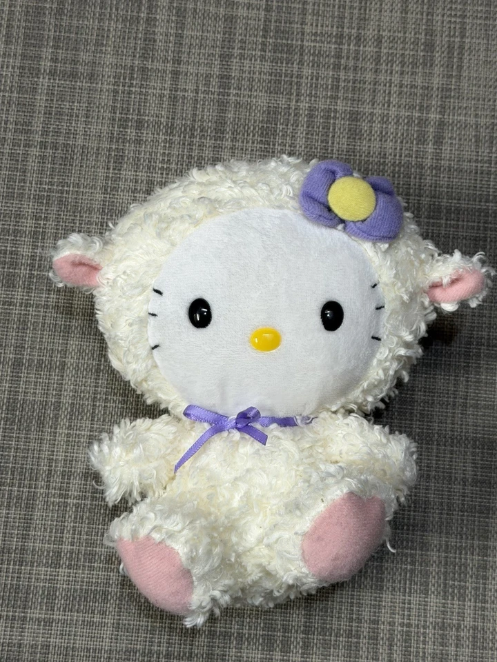 Hello Kitty Sanrio Ty Easter Lamb Sheep Costume Outfit and Bunny Plush Lot 6" - Image 2 of 4