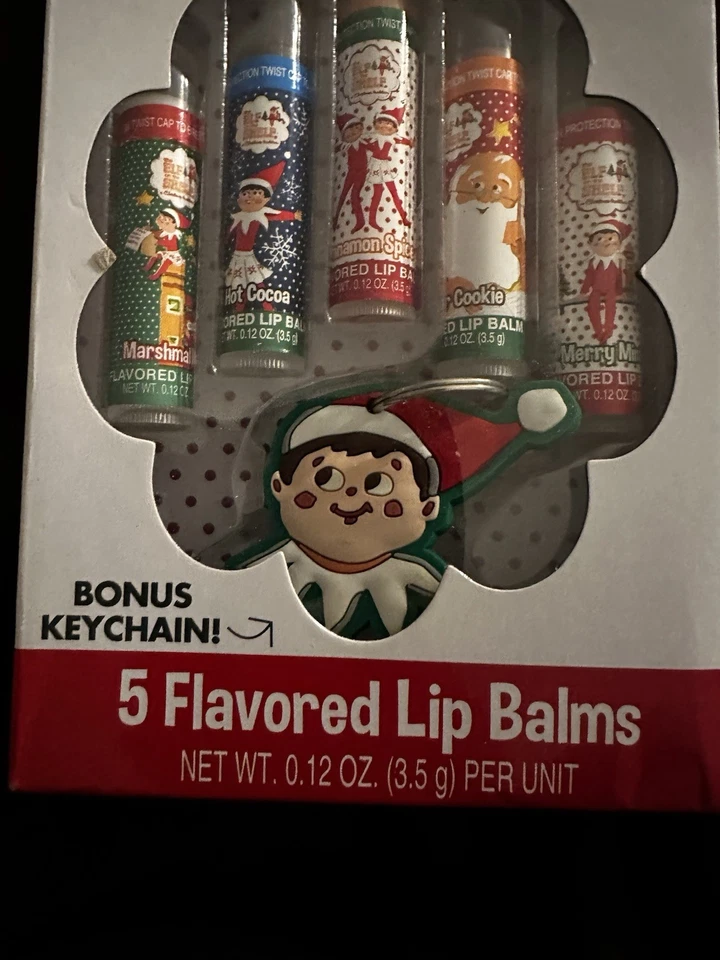 ELF ON THE SHELF 5 BÁLSAMOS LABIALES SABORIZADOS LLAVERO EXTRA Set de Regalo Foto 3 de 4