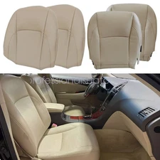For 2007-2012 Lexus ES350 Front Bottom & Top Perforated Leather Seat Cover Tan