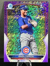 2023 Bowman Chrome 1st Rookie Angel Cepeda Purple Shimer /250 Cubs #BCP-205