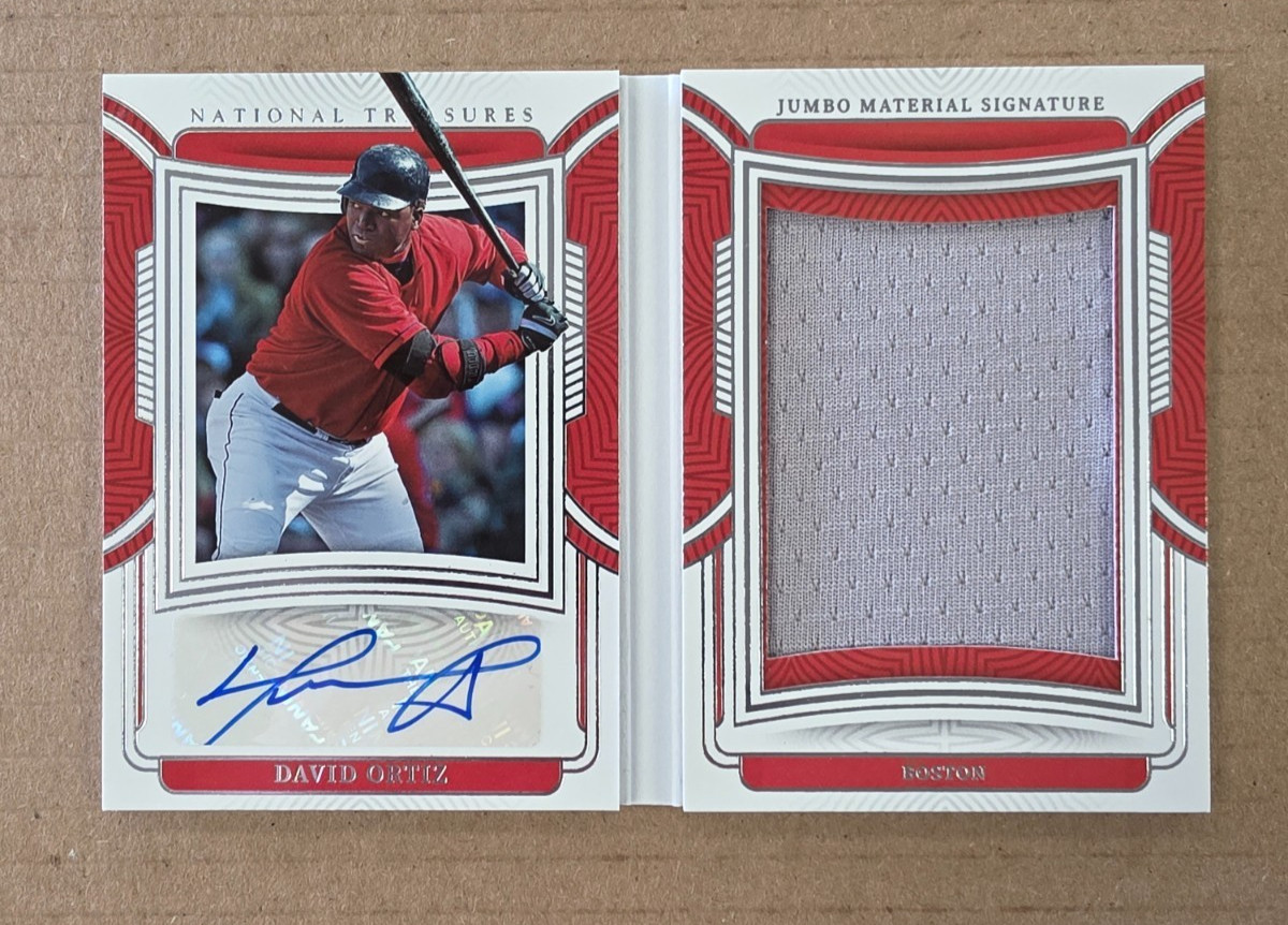 2023 Panini National Treasures Baseball David Ortiz Auto 30/30 Book Card #JMS-DO