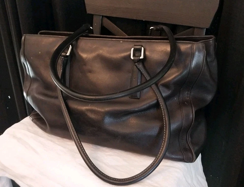 Bolso de mano Coach Legacy 9426 vintage 2002 negro - cuero espresso - bolso Foto 2 de 4