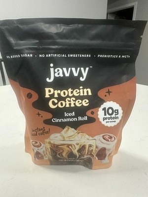 Javvy Protein Coffee Iced Cinnamon Roll 12.8oz 20 Servings EXP 12/27 New Sealed