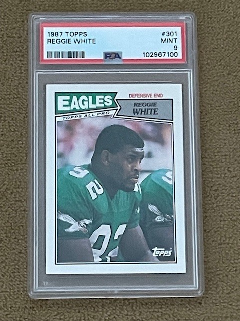 1987 Topps Reggie White #301 Philadelphia Eagles PSA 9 *SHARP*