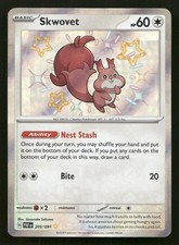 Skwovet 205/091 Paldean Fates Shiny Rare Holo Near Mint