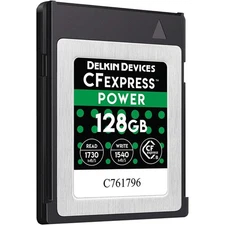 Delkin Devices 128GB POWER CFexpress Type B Memory Card (DCFX1-128)