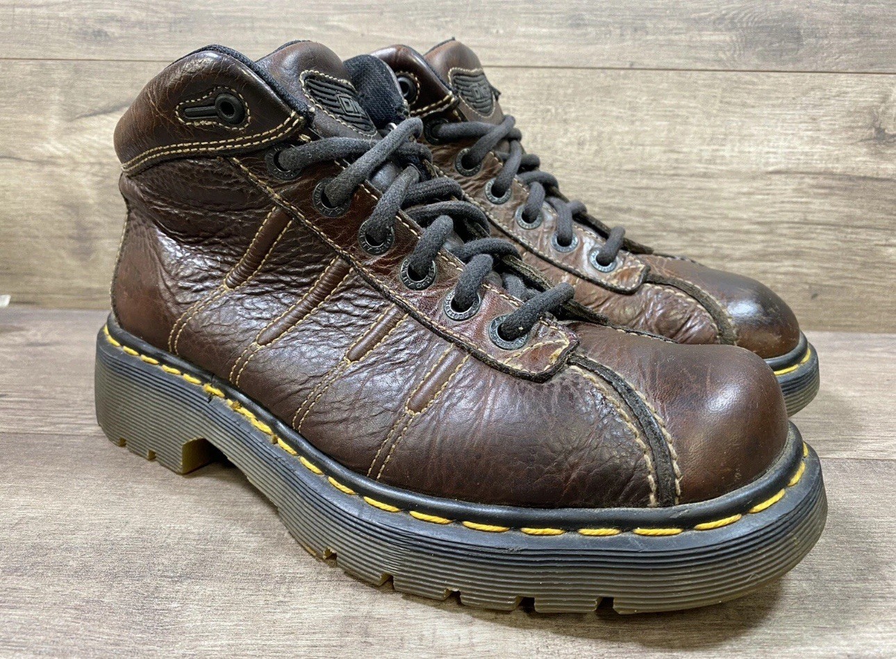 Dr Martens Chukka Boots 9763 Doc England Made Brn Chunky Rugged VTG Mens Size 7