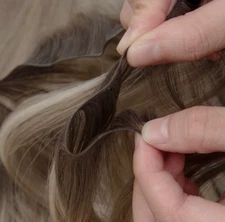 Invisible Hand-Tied Genius Weft Thin 10A Russian Remy 100% Remy Human Hair 100g