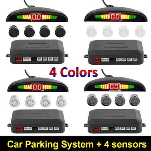 4 Parking Sensors LED Car Auto Backup Reverse Rear Radar System Alert Alarm Kit - Picture 4 of 12