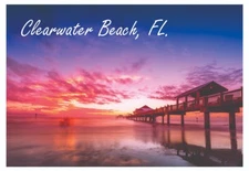 Clearwater Beach Pier, Gulf of America, Florida, 2" x 3" Fridge Magnet, FLC610