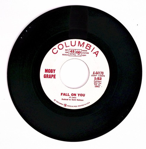 MOBY GRAPE FALL ON YOU/CHANGES COLUMBIA RECORDS VINYL 45 70-115 - Picture 2 of 3
