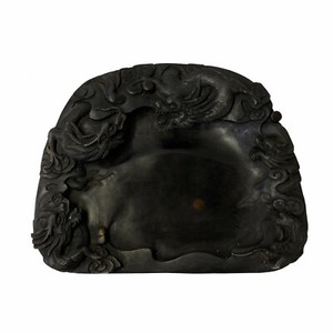 Chinese Oriental Black Color Dimensional Dragon Ink Well Pad Display ws1739