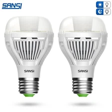 SANSI Dusk to Dawn LED Outdoor Light Bulb 13W=100W A19 5000K Daylight Home Bulb