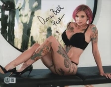 ANNA BELL PEAKS SEXY SIGNED AUTOGRAPHED 8x10 PHOTO HOT ADULT ACTRESS BECKETT BAS