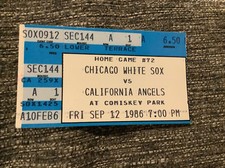 Chicago White Sox 9/12/1986 Ticket Stub Bobby Thigpen 1st Career Win