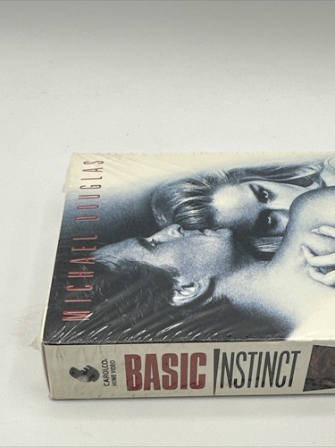 Basic Instinct 1992 VHS Michael Douglas Sharon Stone Paul Verhoeven SEALED NOS - Picture 5 of 10