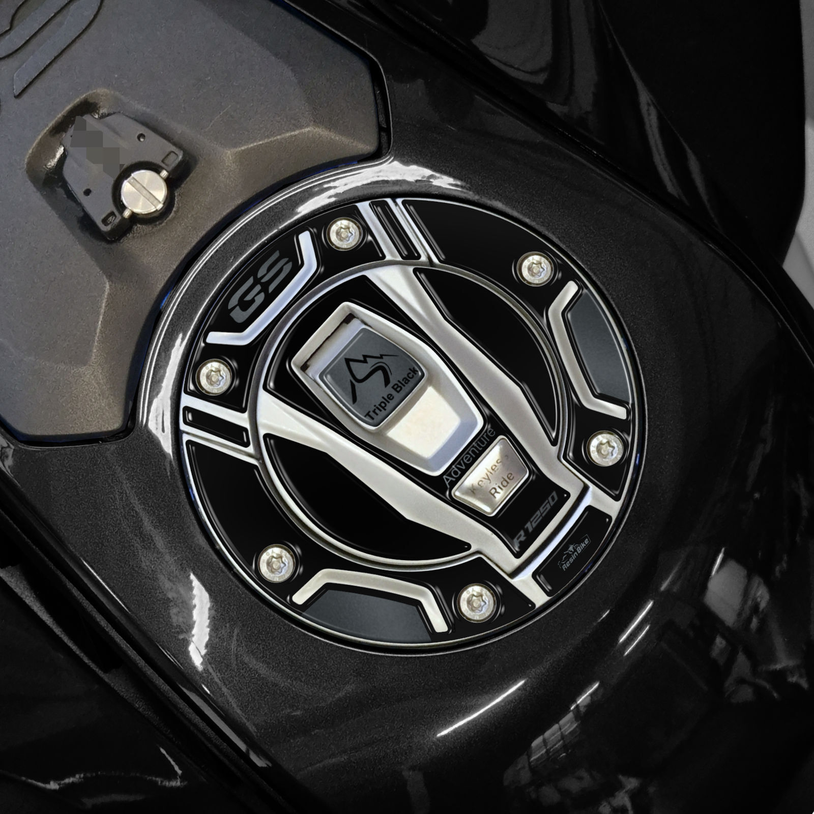 Adesivo 3d Tappo Serbatoio compatibile BMW R 1250 GS Adventure Triple Black 2023