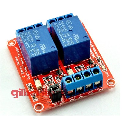 5V 2-Channel Relay Module With Optocoupler High Low Level Triger Components