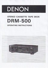 Operating Instructions For Denon DRM-500
