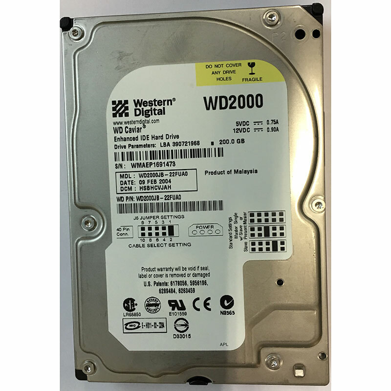 稀少　WD2000JB-22FUA0 200GB【正常】20062ｈ WD2000JB-22FUA0 - Western Digital 200GB 7200 RPM IDE 3.5