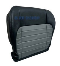 2002 Harley Davidson Driver Bottom Leather Perf Vinyl Seat Covers 2 Tone Blk