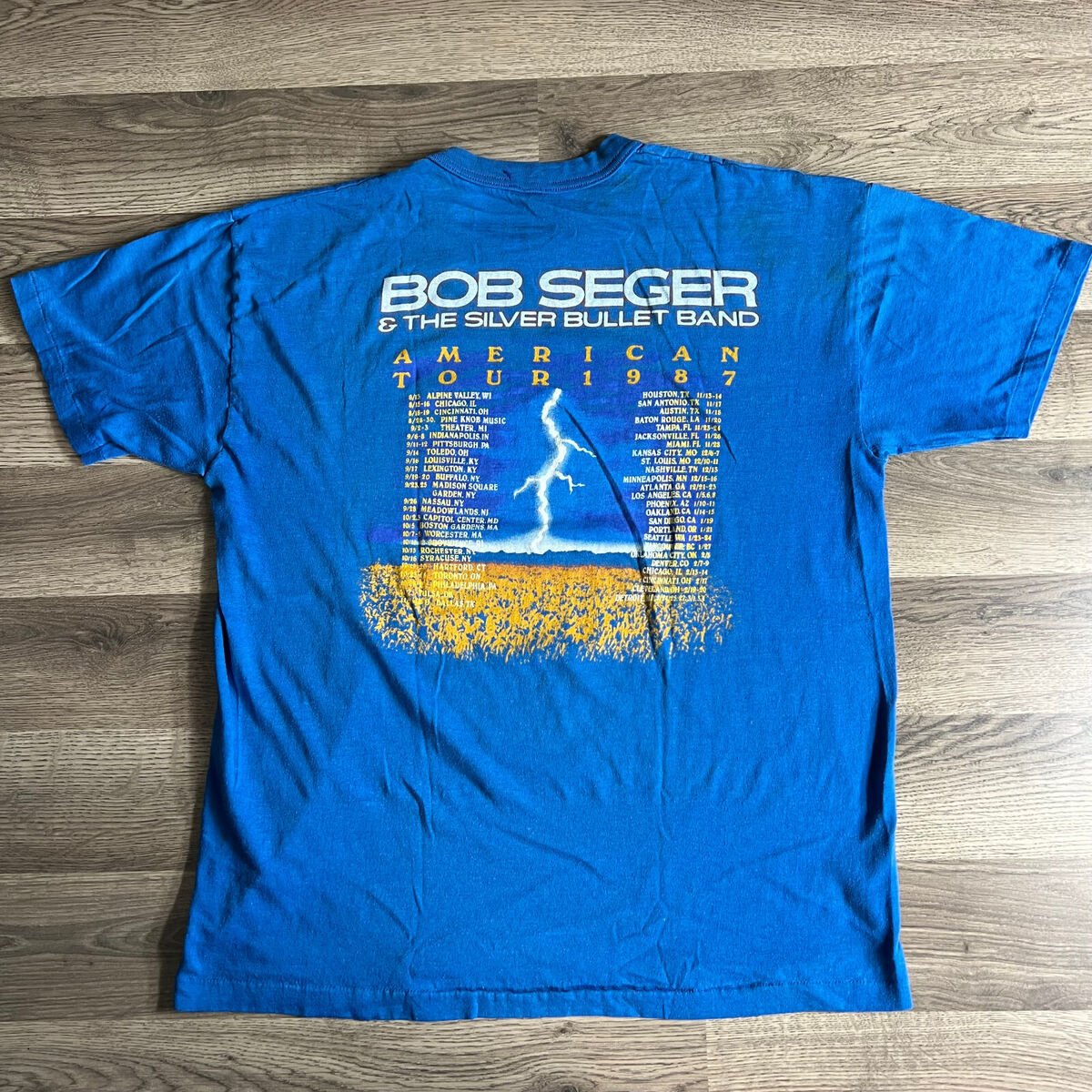 VTG Bob Seger T Shirt Mens L American Storm SIlver Bullet Band 87 Tour Original | eBay VTG Bob Seger T Shirt Mens L American Storm SIlver Bullet Band 87 Tour Original | eBay