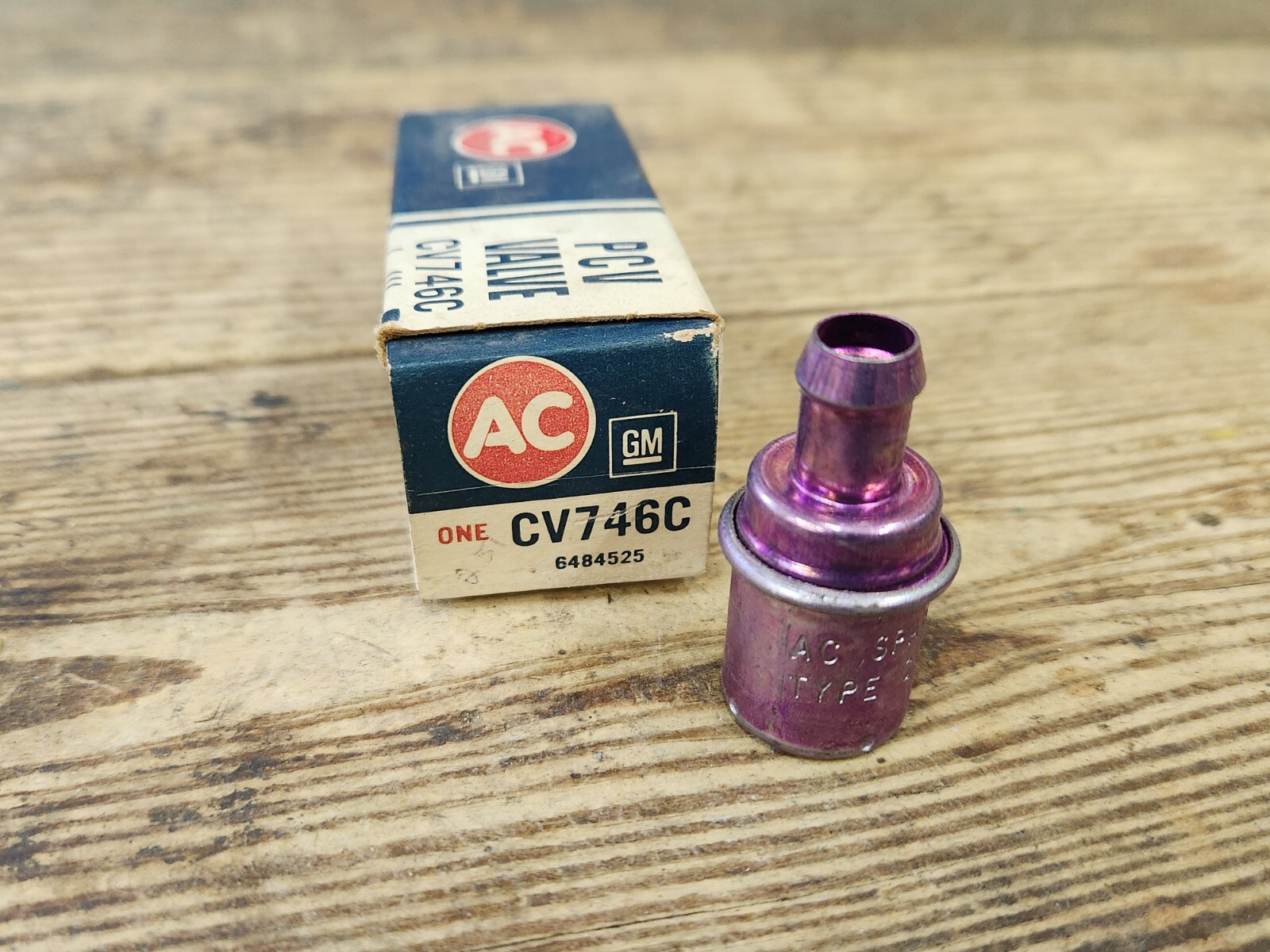 NOS AC Delco Purple PCV Valve CV746C Corvette 1968 1969 Camaro Z28 302