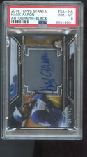 2016 Topps Strata Hank Aaron AUTO Signed Autograph PSA 8 Graded Baseball Card