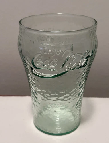 Vintage Mini Coka Cola Coke Glass 4 Inch Green