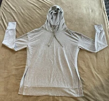 Womens Active Life Pullover Stretch Hoodie Modal Tunic Long Sleeve Grey Size MD