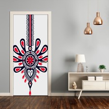 Removable Home Decor Door Wall Sticker Self Adhesive Modern Polish folk pattern