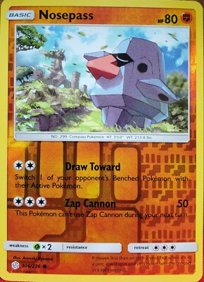 Nosepass 106/236 Sun & Moon - Cosmic Eclipse Pokemon Card