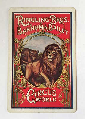 1973 Ringling Bros Barnum & Bailey Circus World Single Swap Playing Card