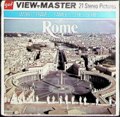 Rome Italy 3d View-Master 3 Reel Packet - 21 Full Color 3D Images
