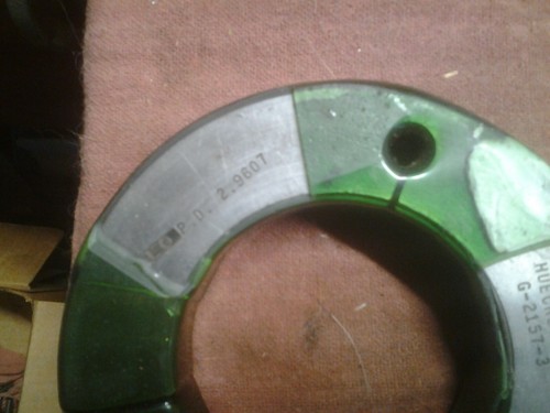 3.00-20 UN-2A THREAD RING GAGE SET GO/NOGO GAGE ASSEMBLY CO,VERMONT,RUTLAND 3" - Picture 4 of 5