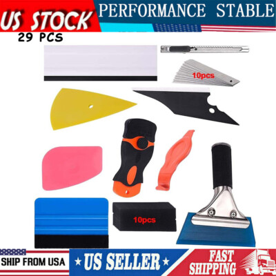 29Pcs Car Window Tint Tools Kit Auto Film Tinting Scraper Squeegee Installation