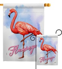 Flamingo Garden Flag Birds Friends Decorative Small Gift Yard House Banner