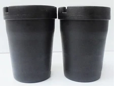 2ct Durable Black Cigarette Home Car Auto Ashtray, Portable Cup Holder Ashtray