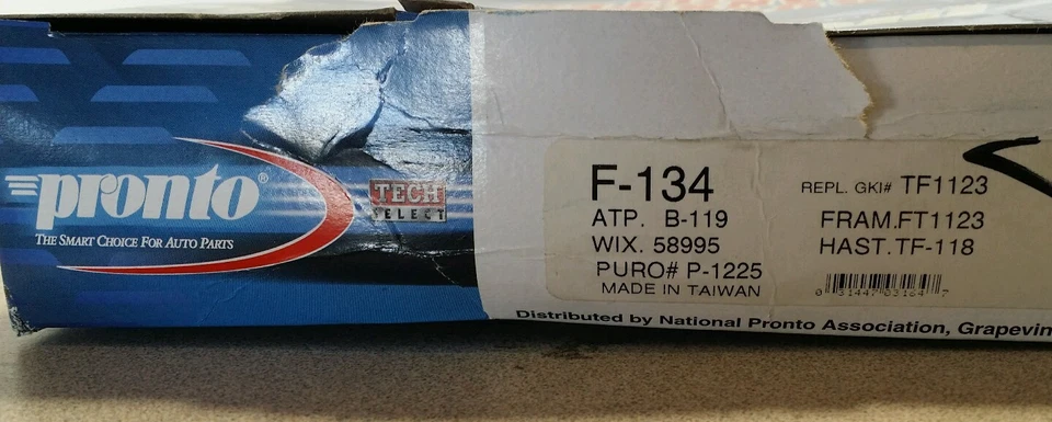 Kit de filtro de transmisión automática Pronto F-134 para Mercury Cougar Mariner 1999-2007   Foto 4 de 4