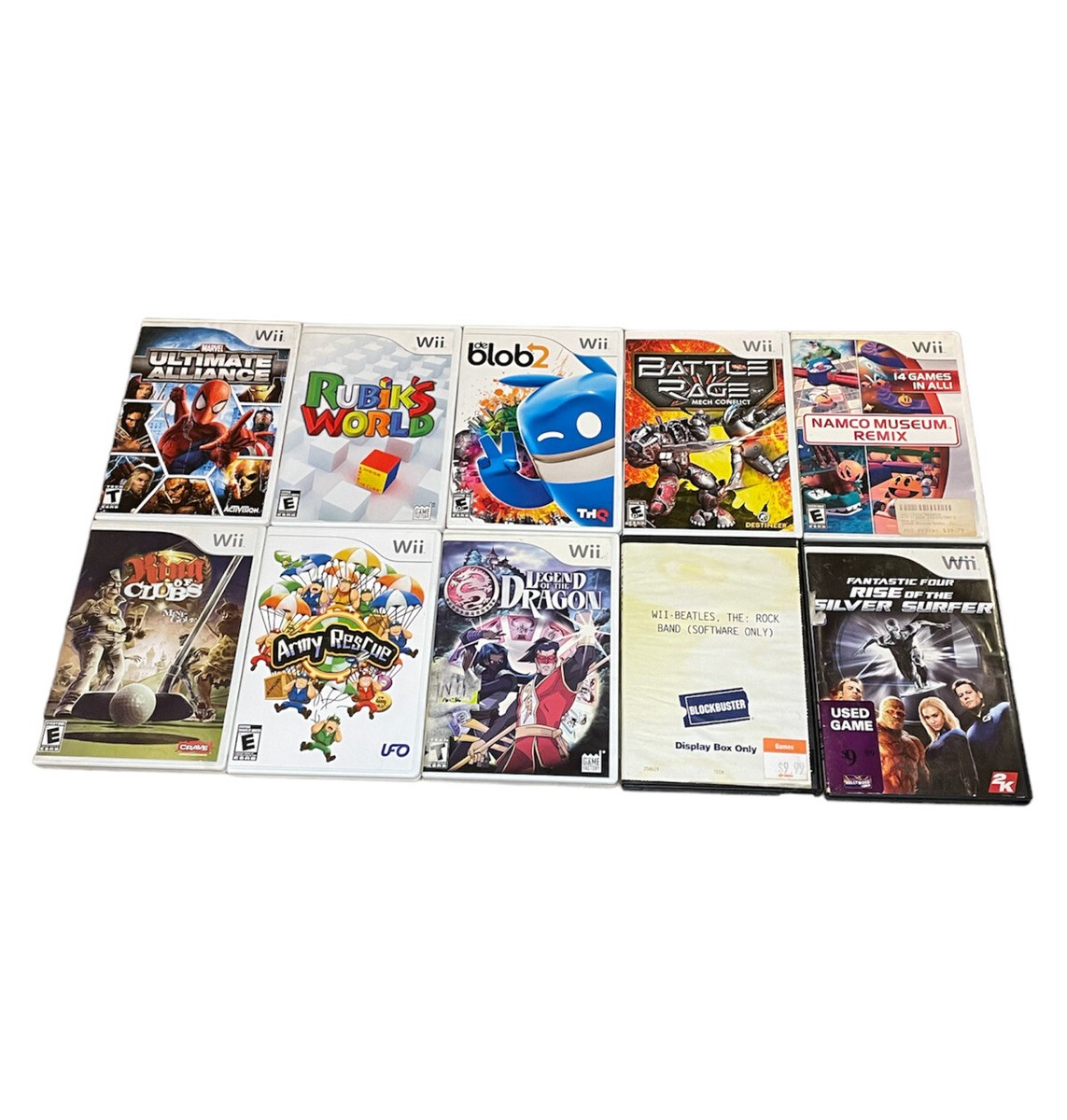 Nintendo Wii Game Lot of 10 All Games Tested & Working Marvel UA