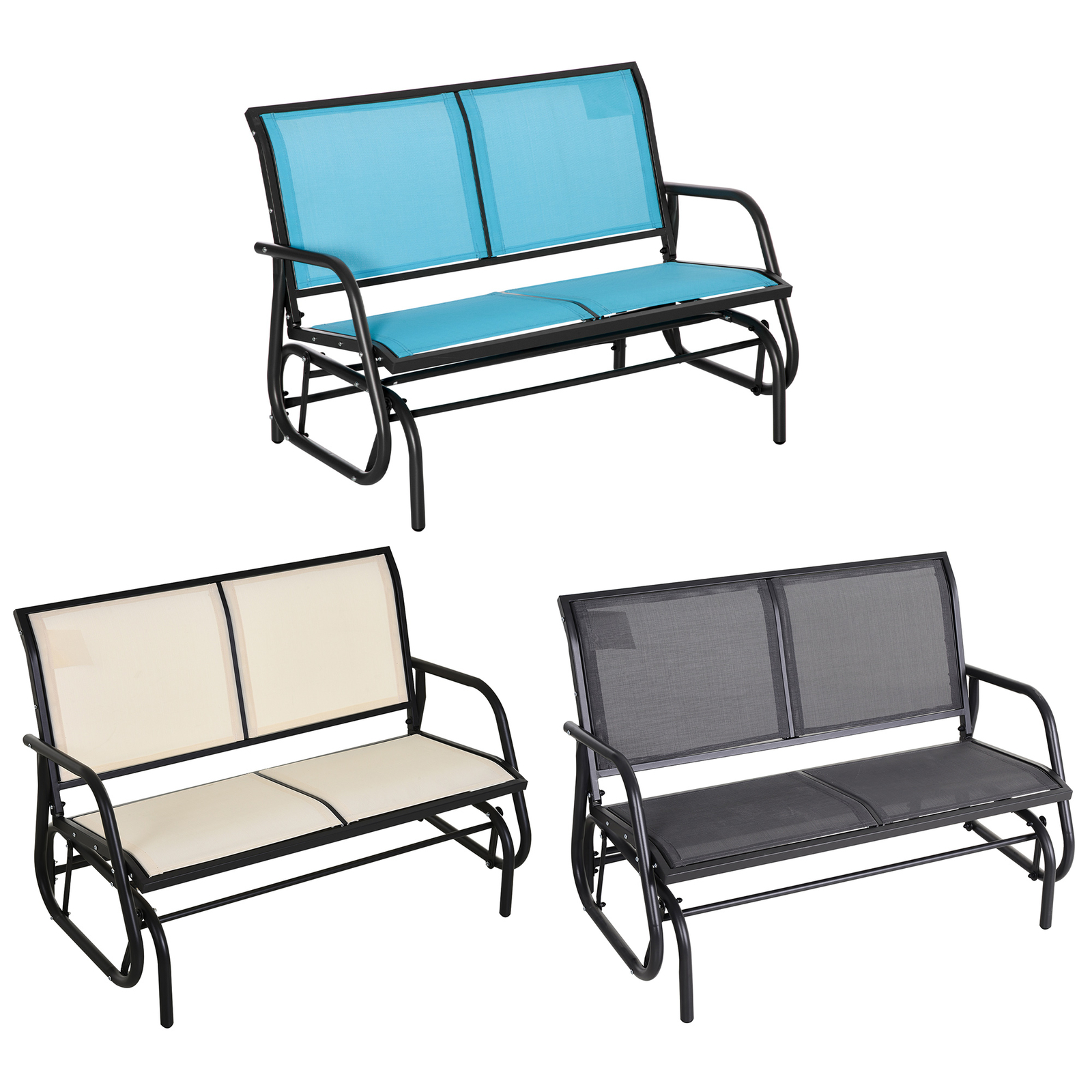 2Person Outdoor Glider Bench Double Rocking Chair