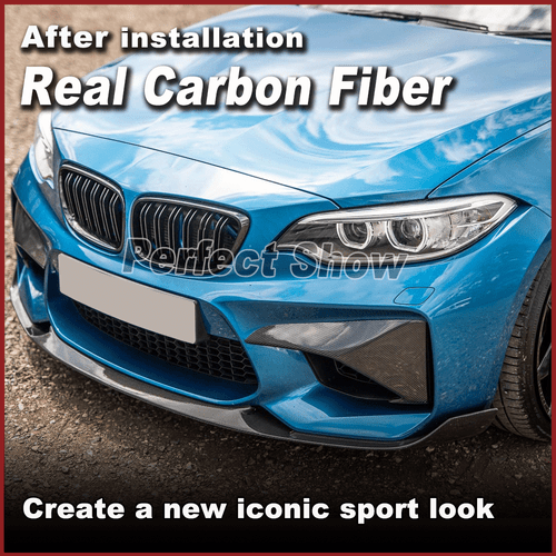 Carbon Front Stoßstange Flaps Splitter Spoiler Lippe passt für BMW M2 F87 Coupe - Picture 2 of 10