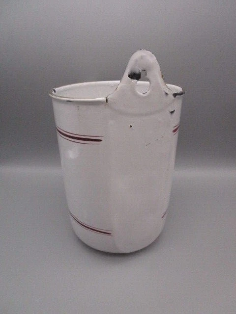 FONTAINE A LAVEMENT ancienne en tôle émaillée - Photo 3/4