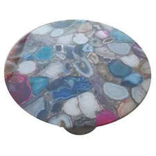 24" Mix Agate Coffee table Top Gemstones home decor