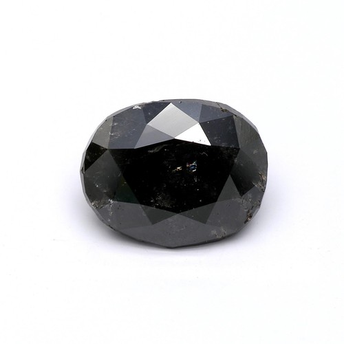 3,81 Karat natürlicher ausgefallener schwarzer oval GIA-zertifizierter Echtschmuck seltenes Geschenk für sie - Bild 4 von 7