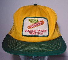NEW 1980s Old Vintage DEKALB FARM SEED PATCH SNAPBACK TRUCKER HAT MADE IN USA