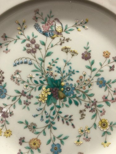 Vintage Rare Noritake Paradise Salad Plate With Bread Plate Green Floral - Picture 3 of 12