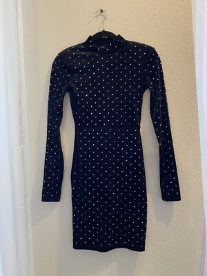 h&m black dress long sleeve